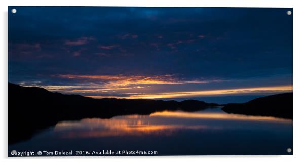 Reflections of a Highland sunset Acrylic by Tom Dolezal