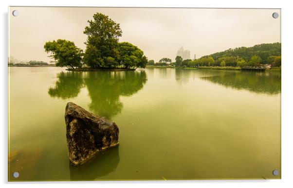 Suseong Lake Deagu Acrylic by Ambir Tolang