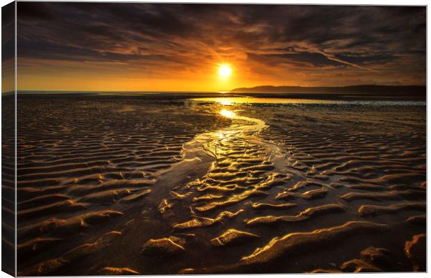 Beach sunrise Canvas Print by Paul Bullen