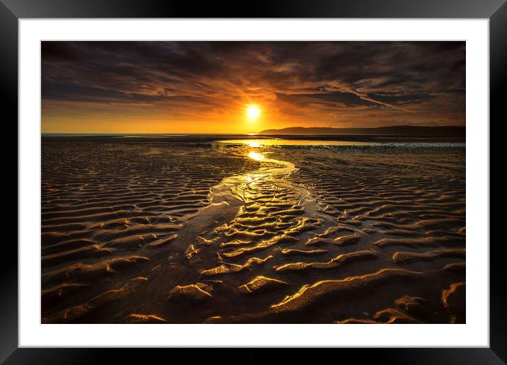 Beach sunrise Framed Mounted Print by Paul Bullen