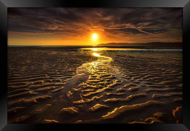 Beach sunrise Framed Print by Paul Bullen