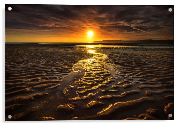 Beach sunrise Acrylic by Paul Bullen