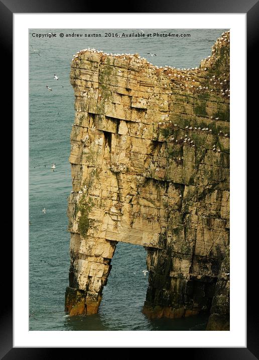 FILLED UP CLIFFS Framed Mounted Print by andrew saxton