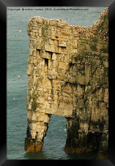 FILLED UP CLIFFS Framed Print by andrew saxton