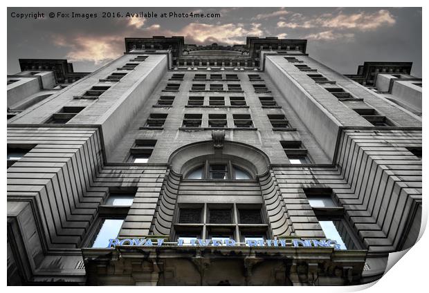 Liver building liverpool Print by Derrick Fox Lomax