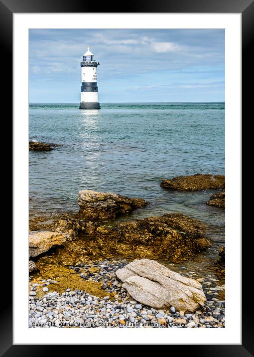 Penmon or Tewyn Du Lighthouse Anglesey North Wales Framed Mounted Print by Nick Jenkins