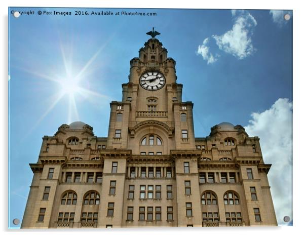 Liver building liverpool Acrylic by Derrick Fox Lomax