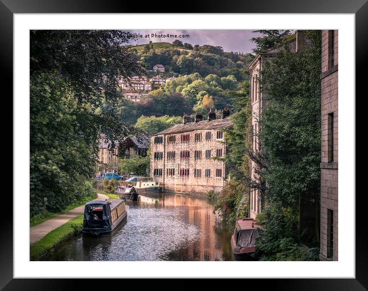 Rochdale Canal at Hebden Bridge Framed Mounted Print by Peter Stuart
