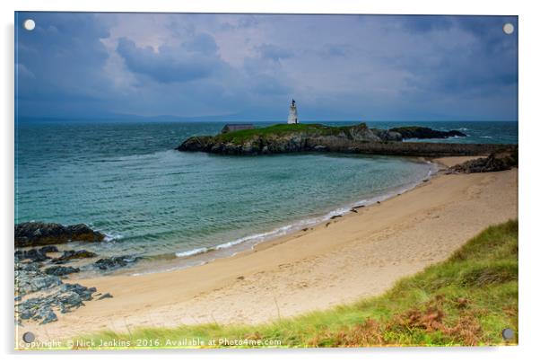 Beach Little Lighthouse Llanddwyn Island Anglesey Acrylic by Nick Jenkins