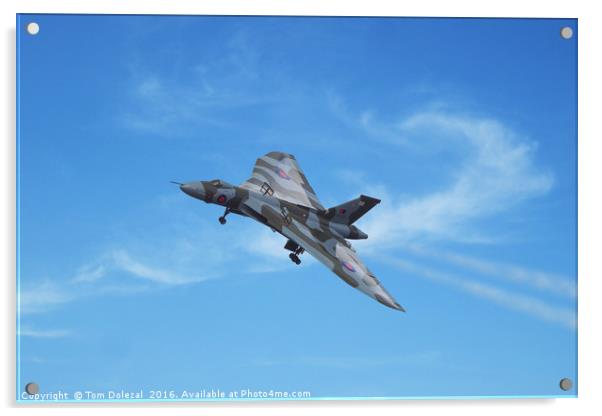 Vulcan Bomber XH558 on final approach Acrylic by Tom Dolezal