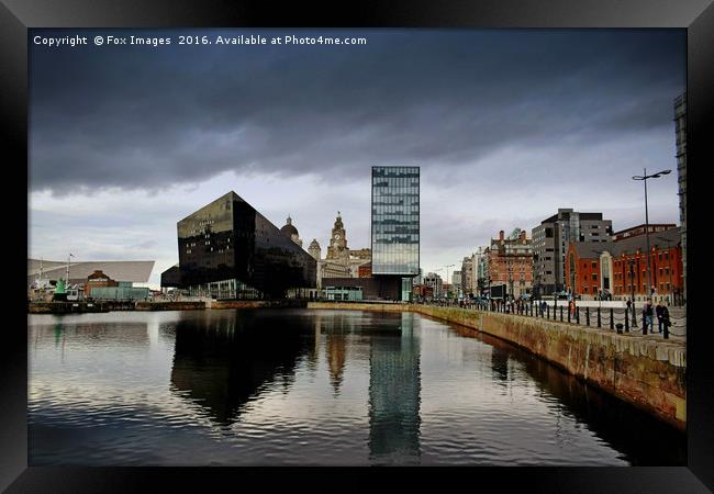 Liverpool docks Framed Print by Derrick Fox Lomax