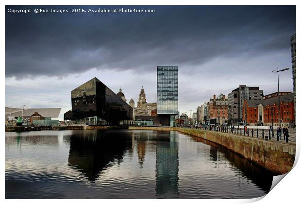 Liverpool docks Print by Derrick Fox Lomax