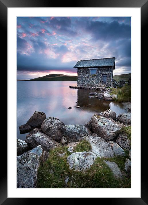 The Old Boathouse at Devoke Water, Lake District. Framed Mounted Print by Martin Williams
