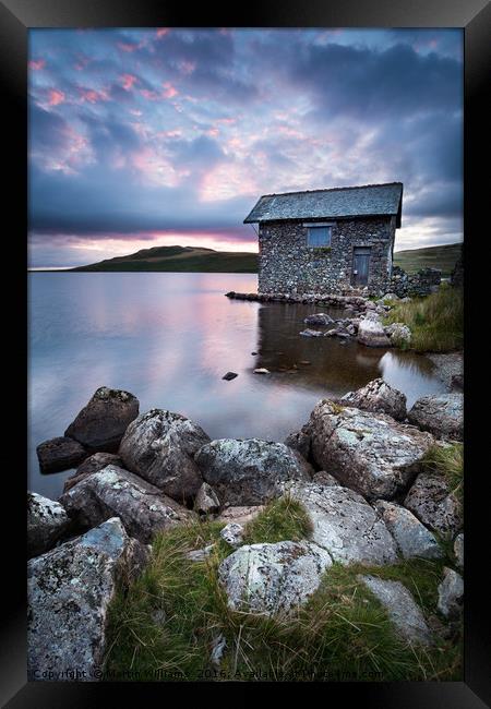 The Old Boathouse at Devoke Water, Lake District. Framed Print by Martin Williams