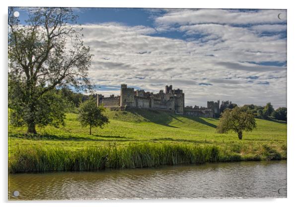 Alnwick Castle Acrylic by Roger Green