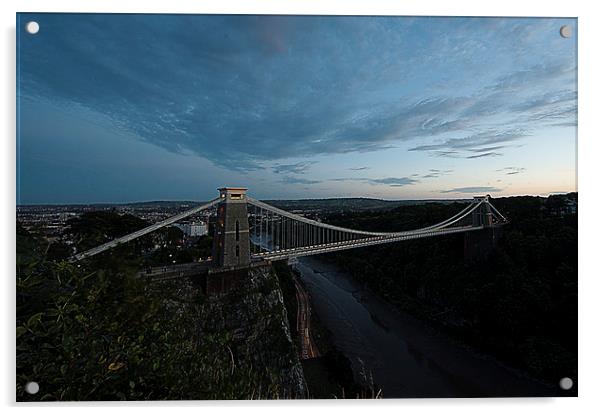 Clifton Suspension bridge at night Acrylic by john english