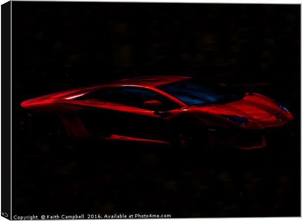 Red Shiny Lamborghini  Canvas Print by Keith Campbell
