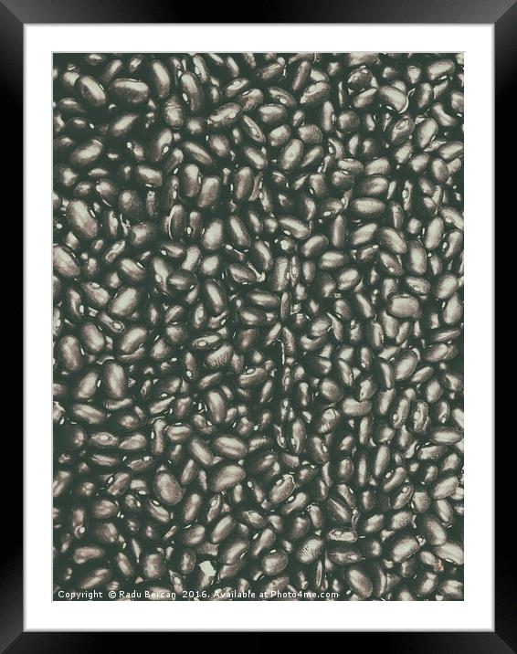 Group Of Black Beans Framed Mounted Print by Radu Bercan