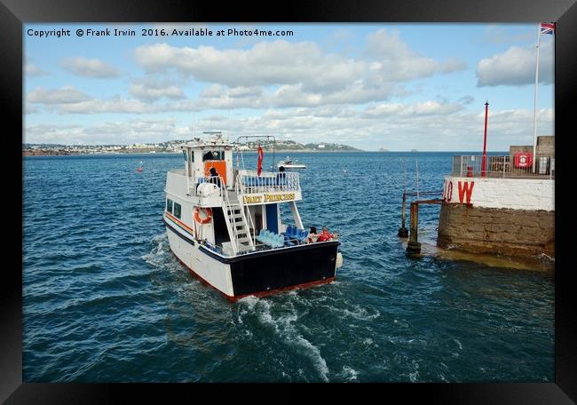 Paignton to Torquay, few customers? Framed Print by Frank Irwin