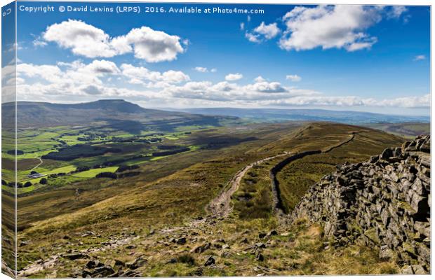 View to Ingleton Canvas Print by David Lewins (LRPS)