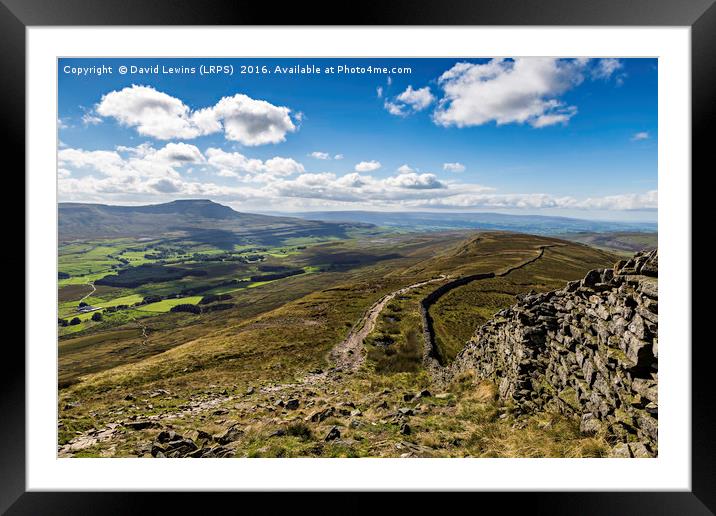 View to Ingleton Framed Mounted Print by David Lewins (LRPS)