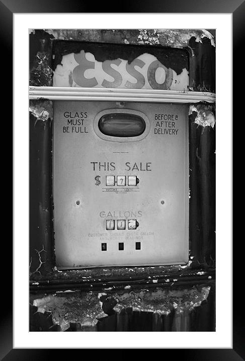 Esso Pump Framed Mounted Print by Donna-Marie Parsons