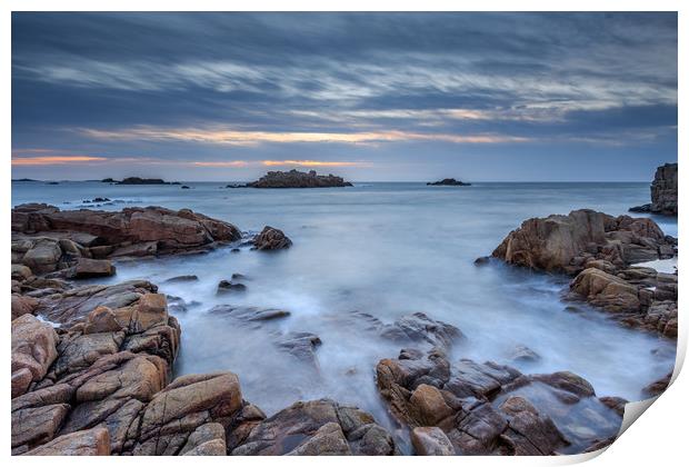 Sunset at cobo bay  Print by chris smith