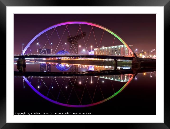 The Glasgow Riverfront Framed Mounted Print by Stephen Taylor
