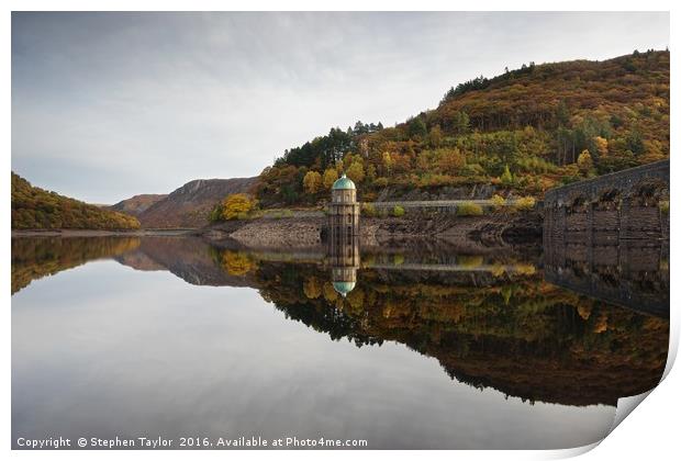 Autumn in the Elan Valley Print by Stephen Taylor