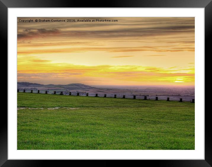 Dunstable Downs Framed Mounted Print by Graham Custance