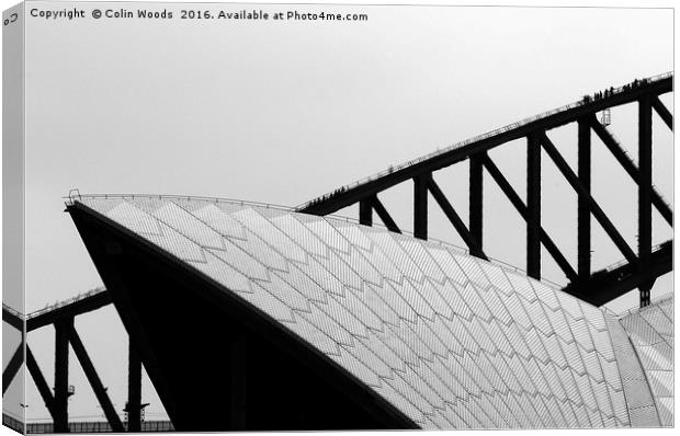 Sydney Opera House and Bridge Canvas Print by Colin Woods