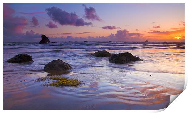 Sunset Ripples Print by Mike Dawson