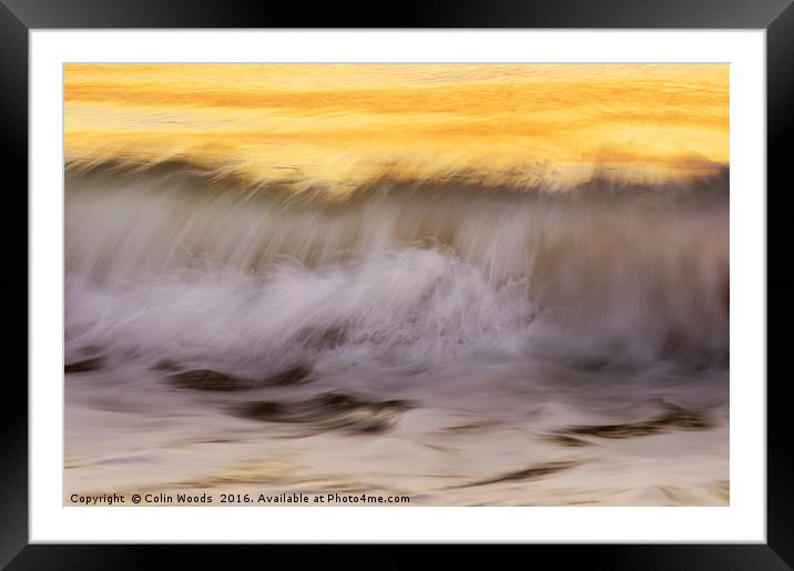 Wave Breaking in Morning Light Framed Mounted Print by Colin Woods