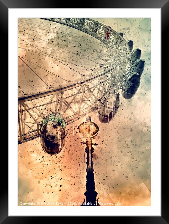 London Eye Framed Mounted Print by Svetlana Sewell