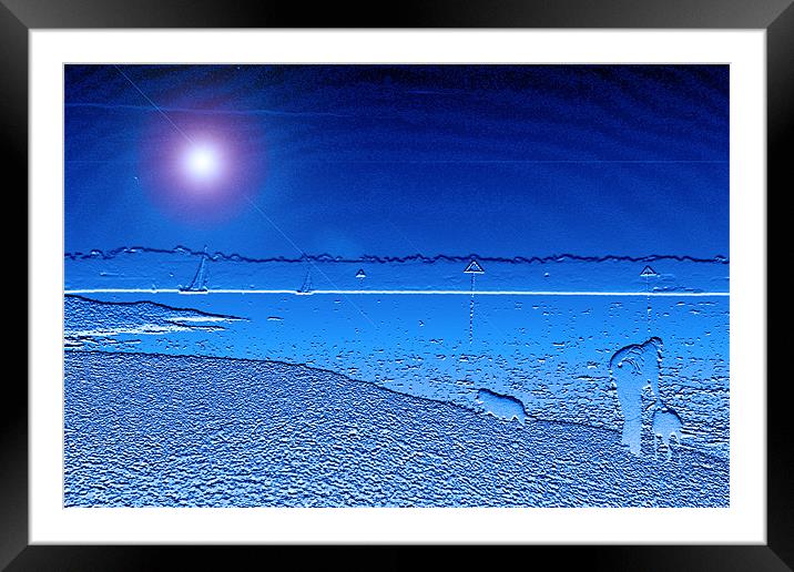 Blue Solent Framed Mounted Print by Ian Jeffrey