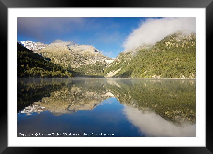 Lac d'Oredon Framed Mounted Print by Stephen Taylor
