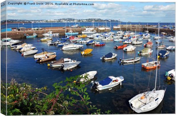 The serene, sunblessed Paignton Harbour Canvas Print by Frank Irwin