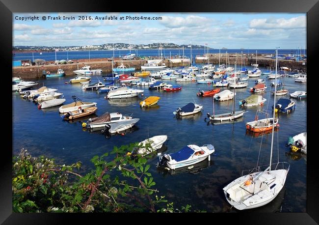 The serene, sunblessed Paignton Harbour Framed Print by Frank Irwin