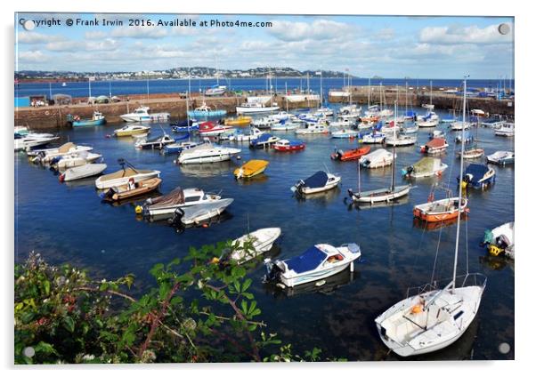 The serene, sunblessed Paignton Harbour Acrylic by Frank Irwin