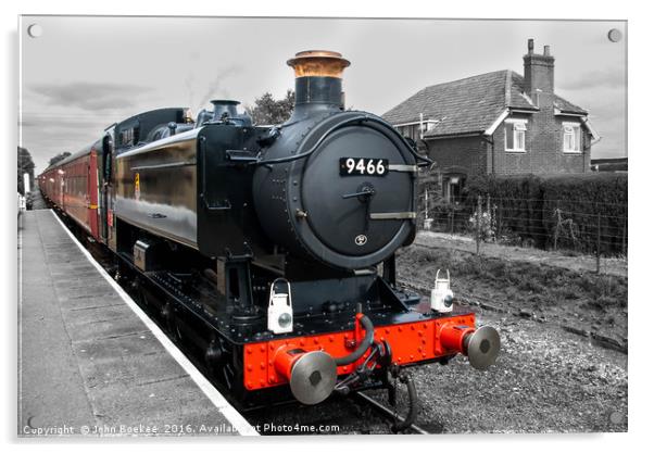 Steam locomotive 9466 Acrylic by John Boekee