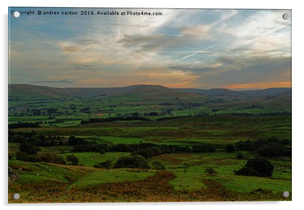 SUNSET DALES Acrylic by andrew saxton
