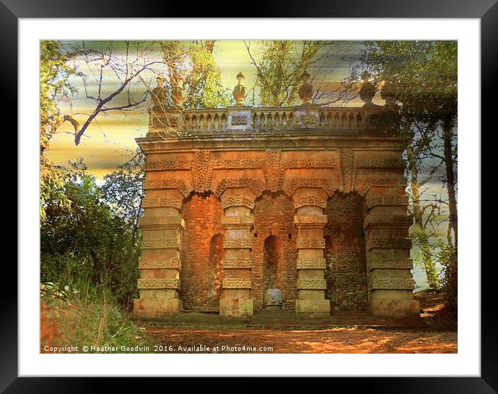 The Echo Pavilion - Kings Weston. Framed Mounted Print by Heather Goodwin
