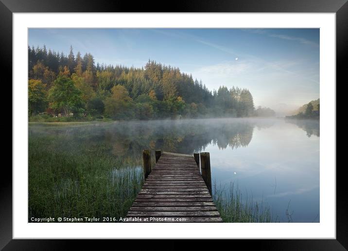 Loch Ard Framed Mounted Print by Stephen Taylor