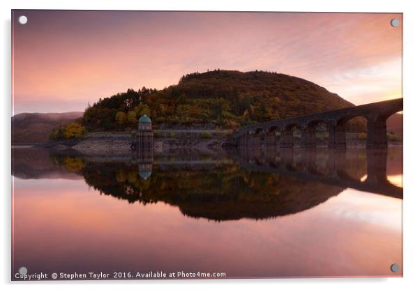 Sunrise in the Elan Valley Acrylic by Stephen Taylor