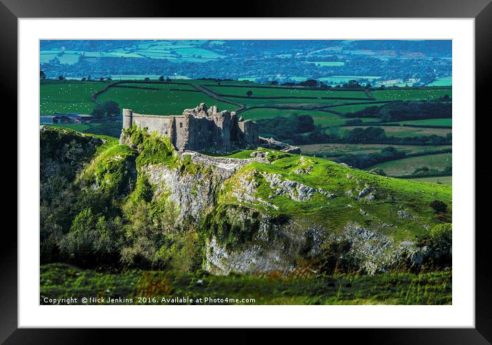 Carreg Cennen Castle Brecon Beacons Framed Mounted Print by Nick Jenkins