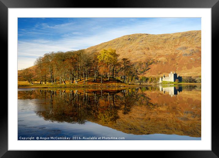 Autumn reflections Loch Awe Framed Mounted Print by Angus McComiskey