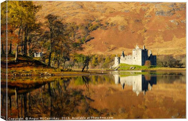 Kilchurn Castle autumn colours Canvas Print by Angus McComiskey