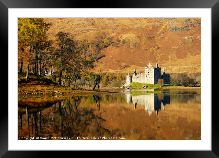 Kilchurn Castle autumn colours Framed Mounted Print by Angus McComiskey