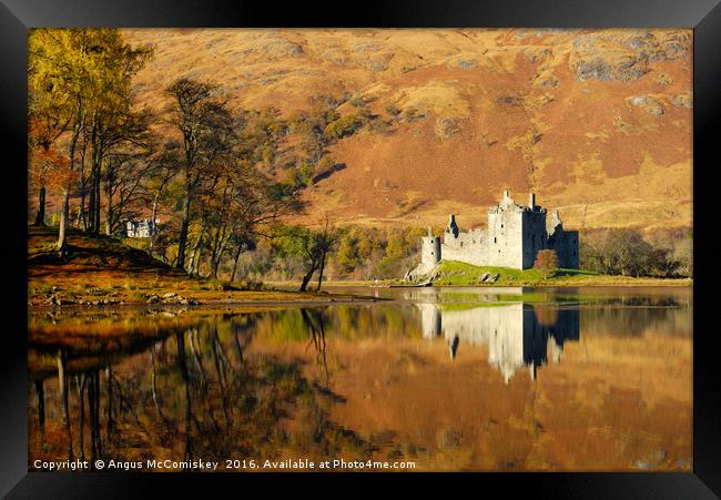 Kilchurn Castle autumn colours Framed Print by Angus McComiskey