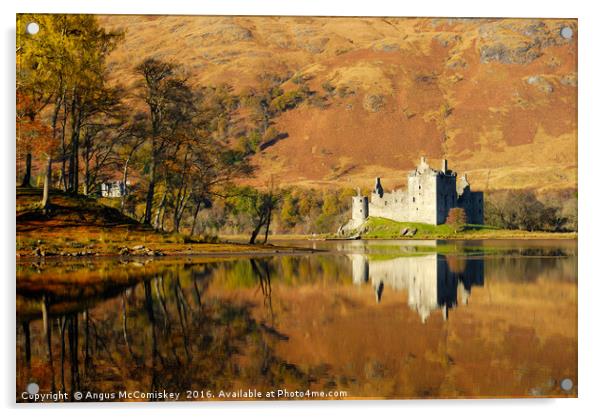 Kilchurn Castle autumn colours Acrylic by Angus McComiskey